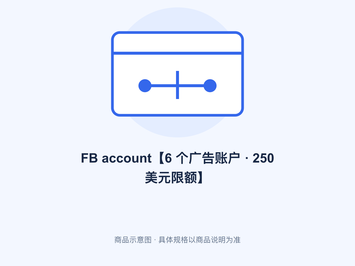 Facebook Account with 6 Ad Accounts | USD 250 Limit
